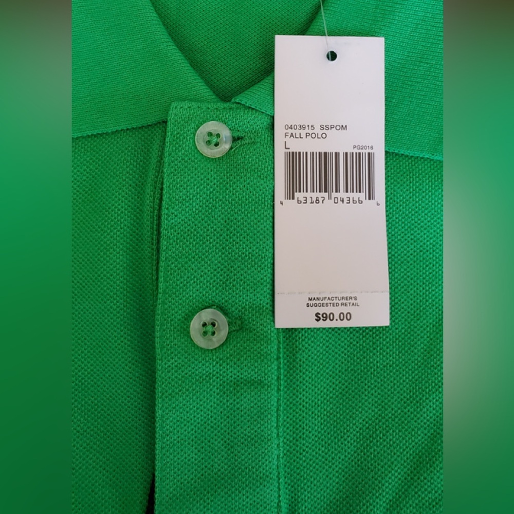 “skinny fit” tennis hem RL polo shirt.  L & XL avail